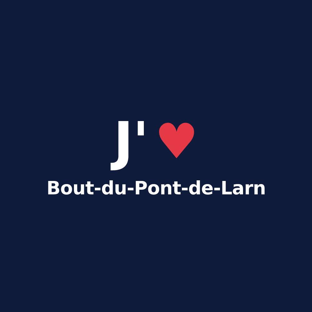 T-shirt personnalisé Bout-du-Pont-de-Larn — design J'aime Bout-du-Pont-de-Larn