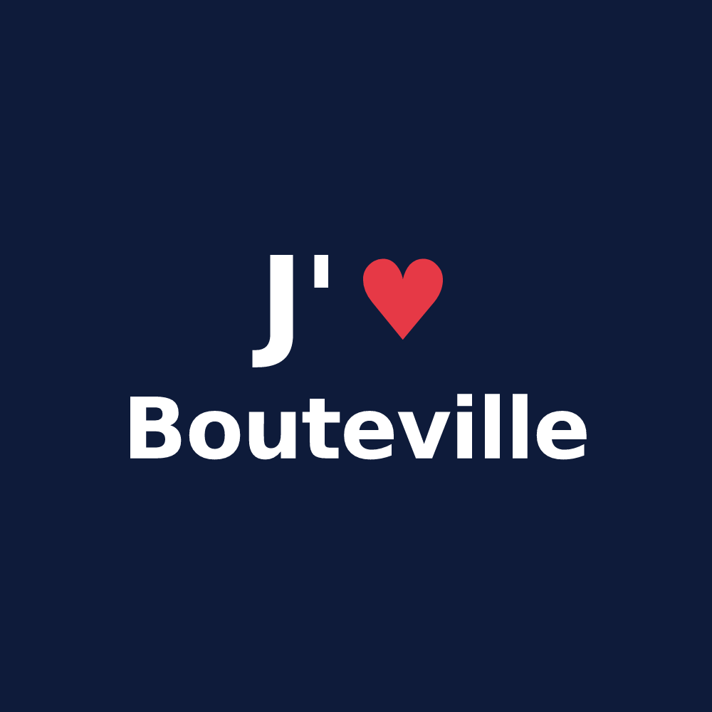 T-shirt personnalisé Bouteville — design J'aime Bouteville