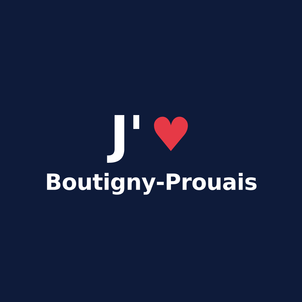 T-shirt personnalisé Boutigny-Prouais — design J'aime Boutigny-Prouais