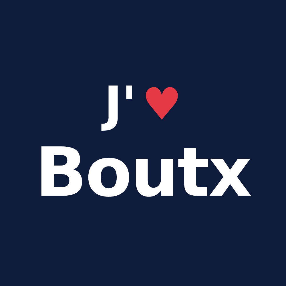 T-shirt personnalisé Boutx — design J'aime Boutx
