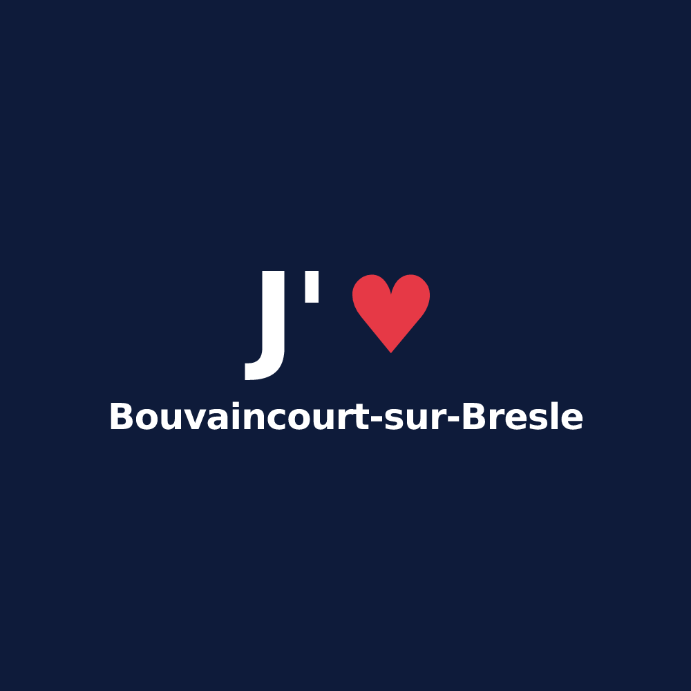 T-shirt personnalisé Bouvaincourt-sur-Bresle — design J'aime Bouvaincourt-sur-Bresle