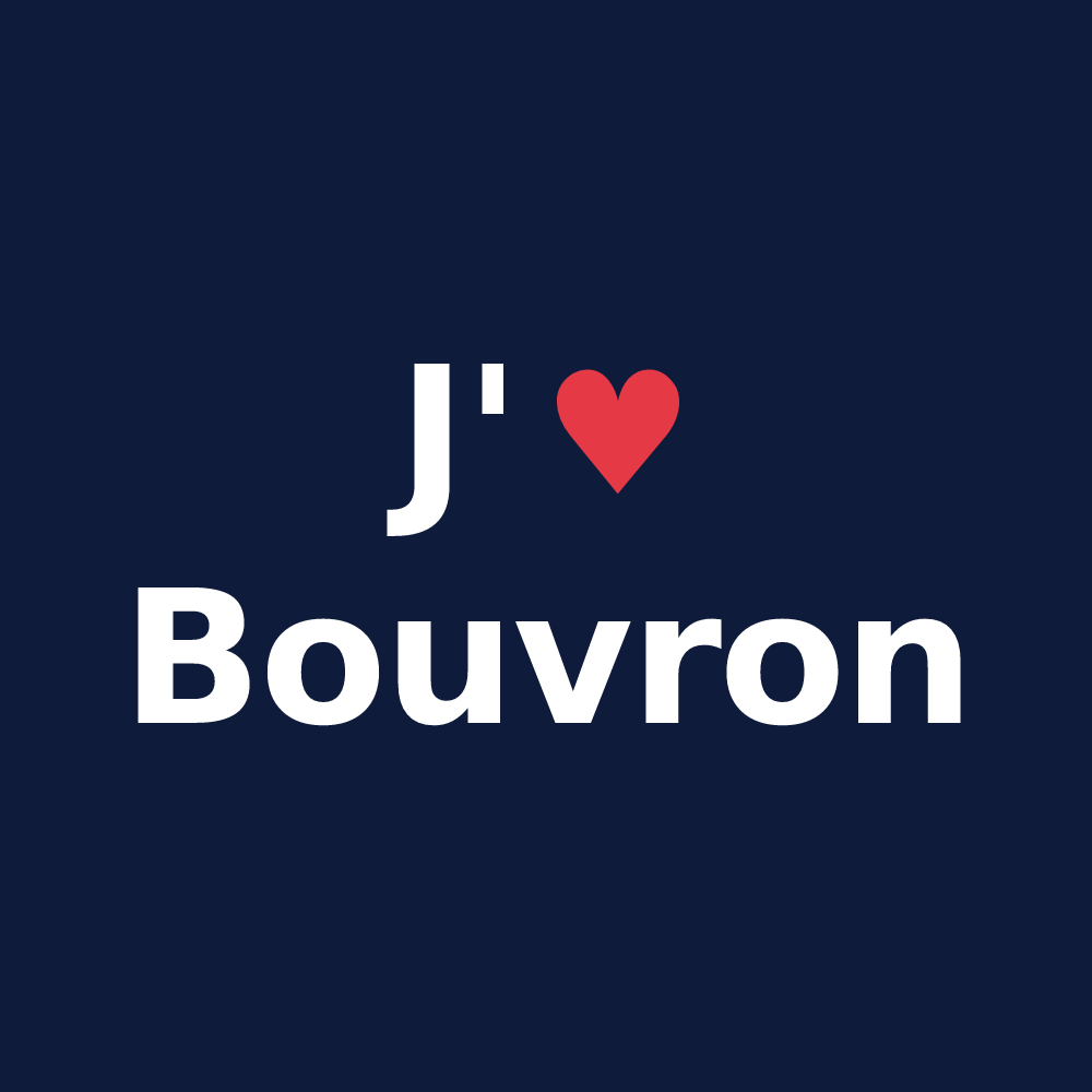 T-shirt personnalisé Bouvron — design J'aime Bouvron