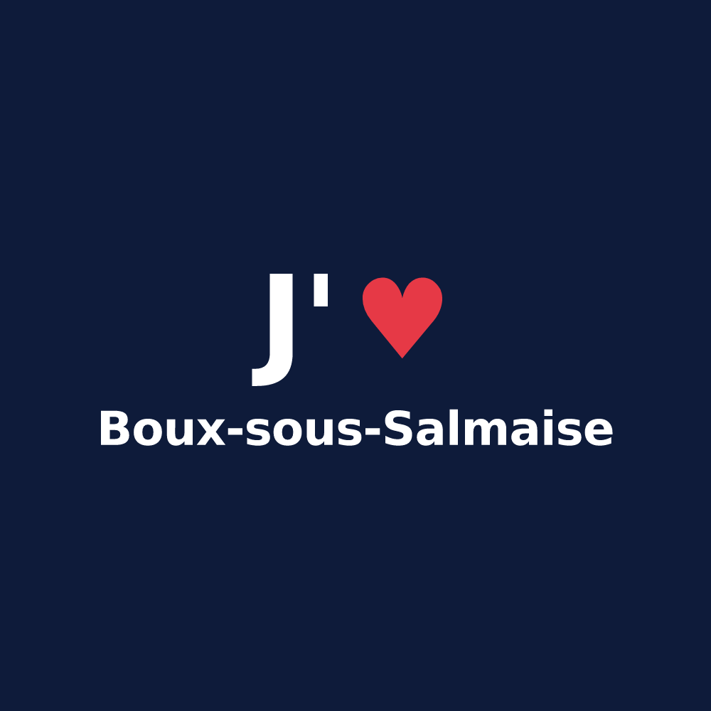T-shirt personnalisé Boux-sous-Salmaise — design J'aime Boux-sous-Salmaise