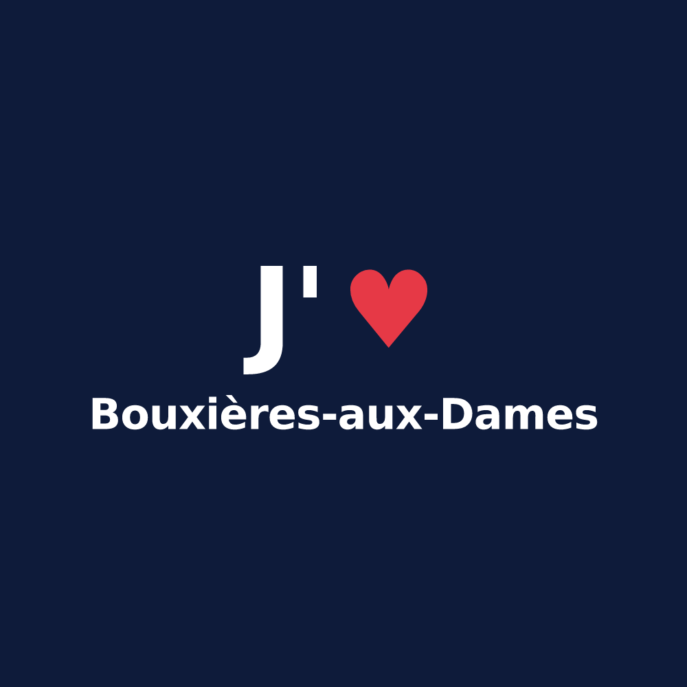 T-shirt personnalisé Bouxières-aux-Dames — design J'aime Bouxières-aux-Dames
