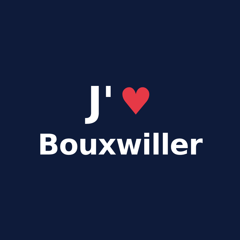 T-shirt personnalisé Bouxwiller — design J'aime Bouxwiller