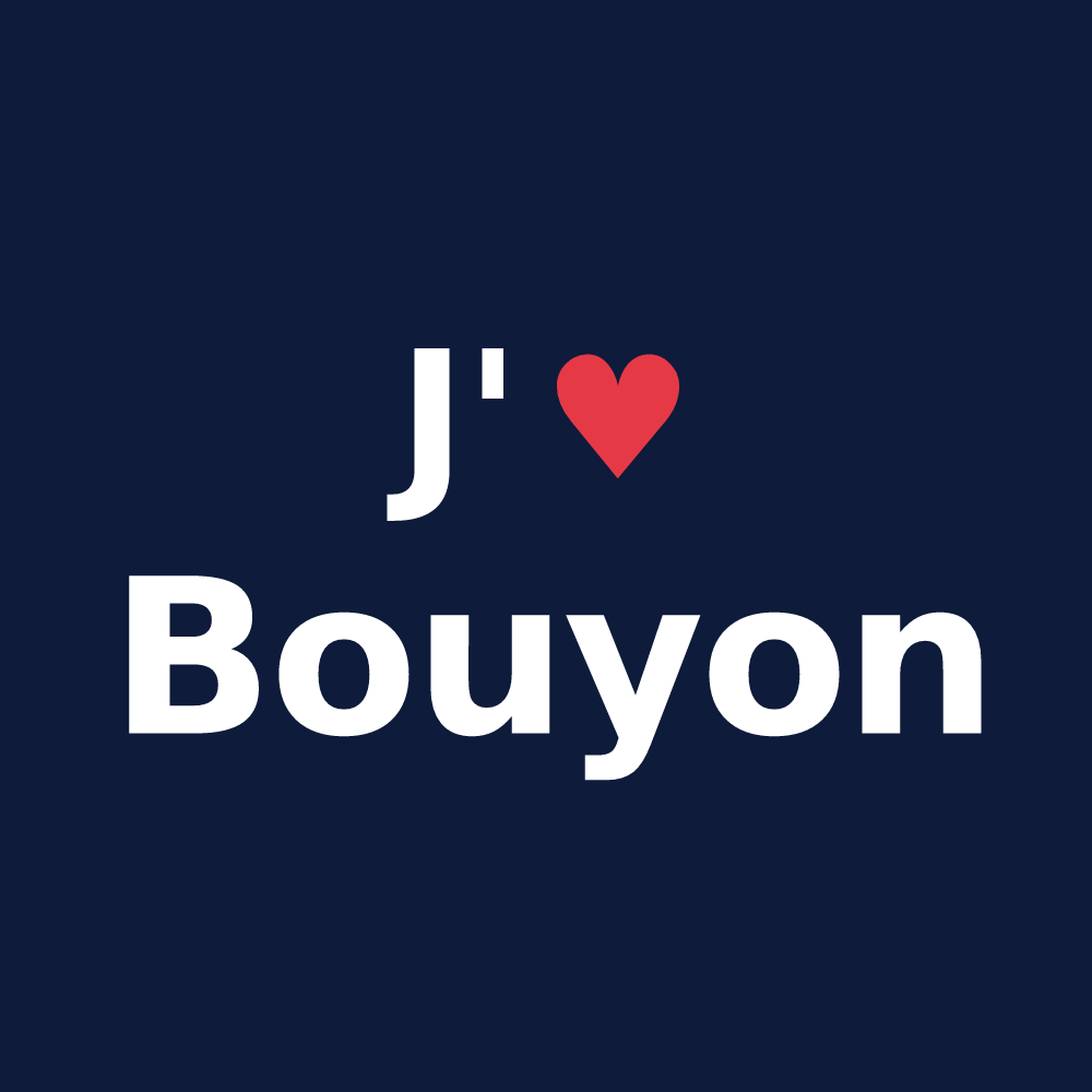 T-shirt personnalisé Bouyon — design J'aime Bouyon