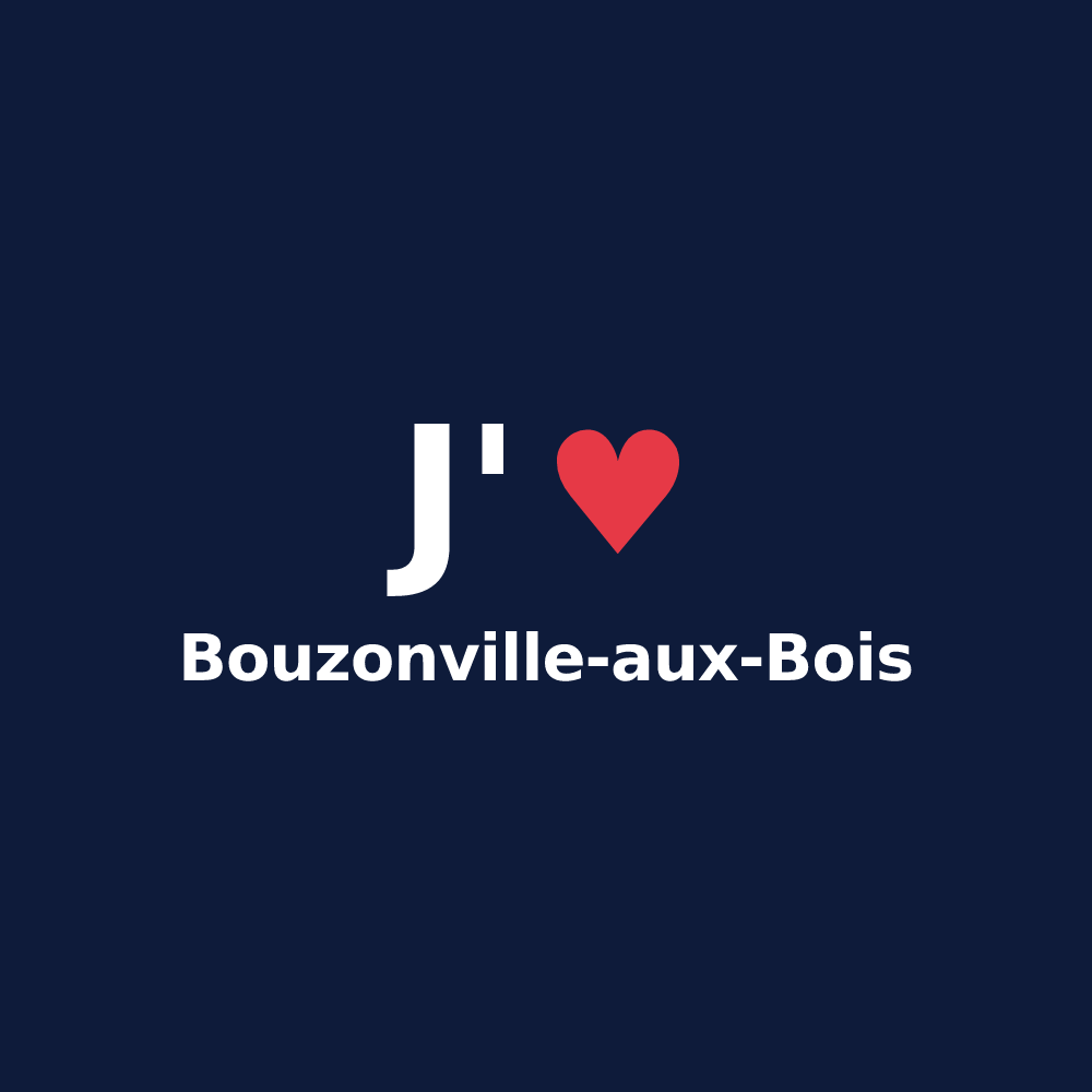 T-shirt personnalisé Bouzonville-aux-Bois — design J'aime Bouzonville-aux-Bois