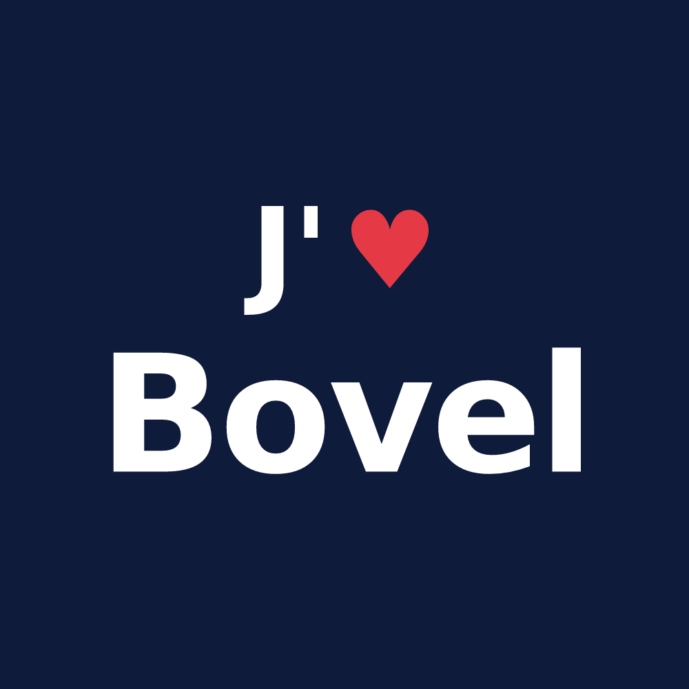 T-shirt personnalisé Bovel — design J'aime Bovel