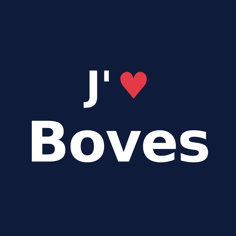 T-shirt personnalisé Boves — design J'aime Boves
