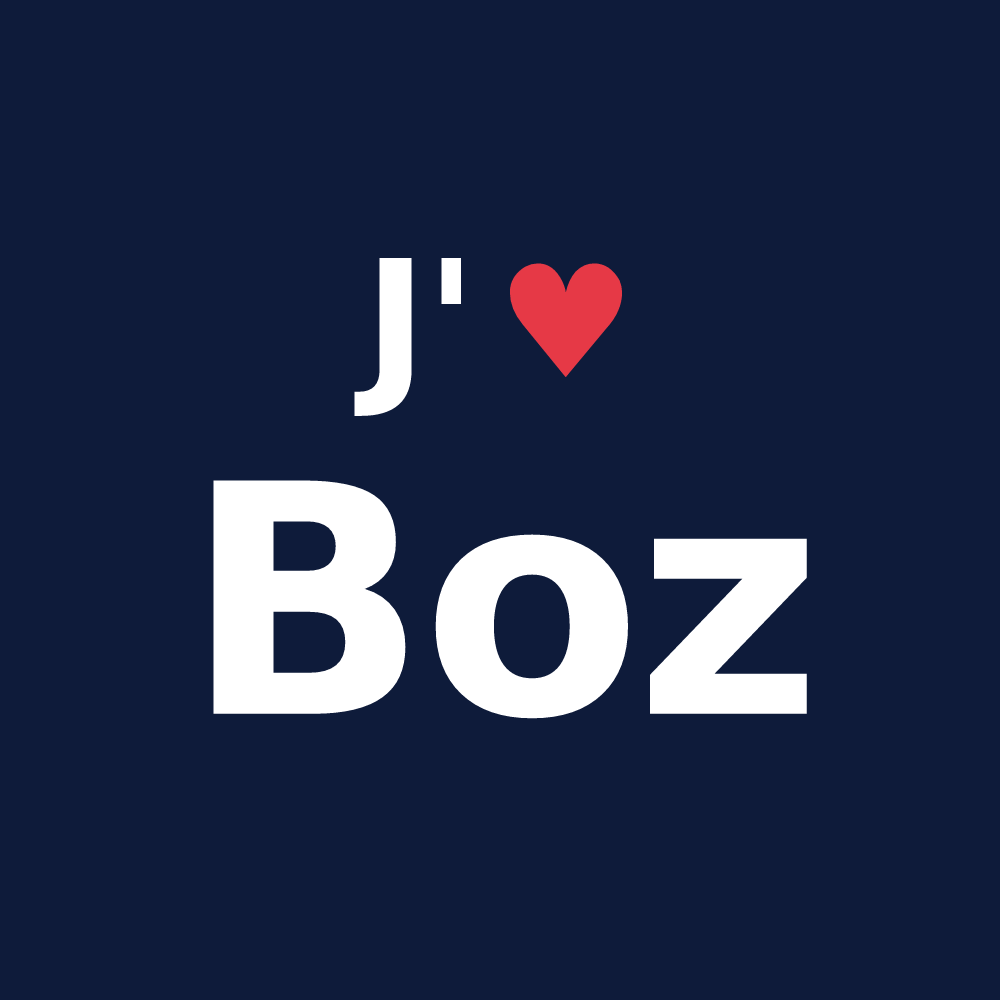 T-shirt personnalisé Boz — design J'aime Boz