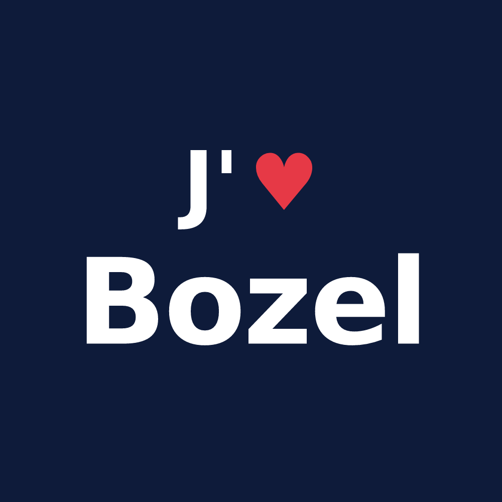 T-shirt personnalisé Bozel — design J'aime Bozel