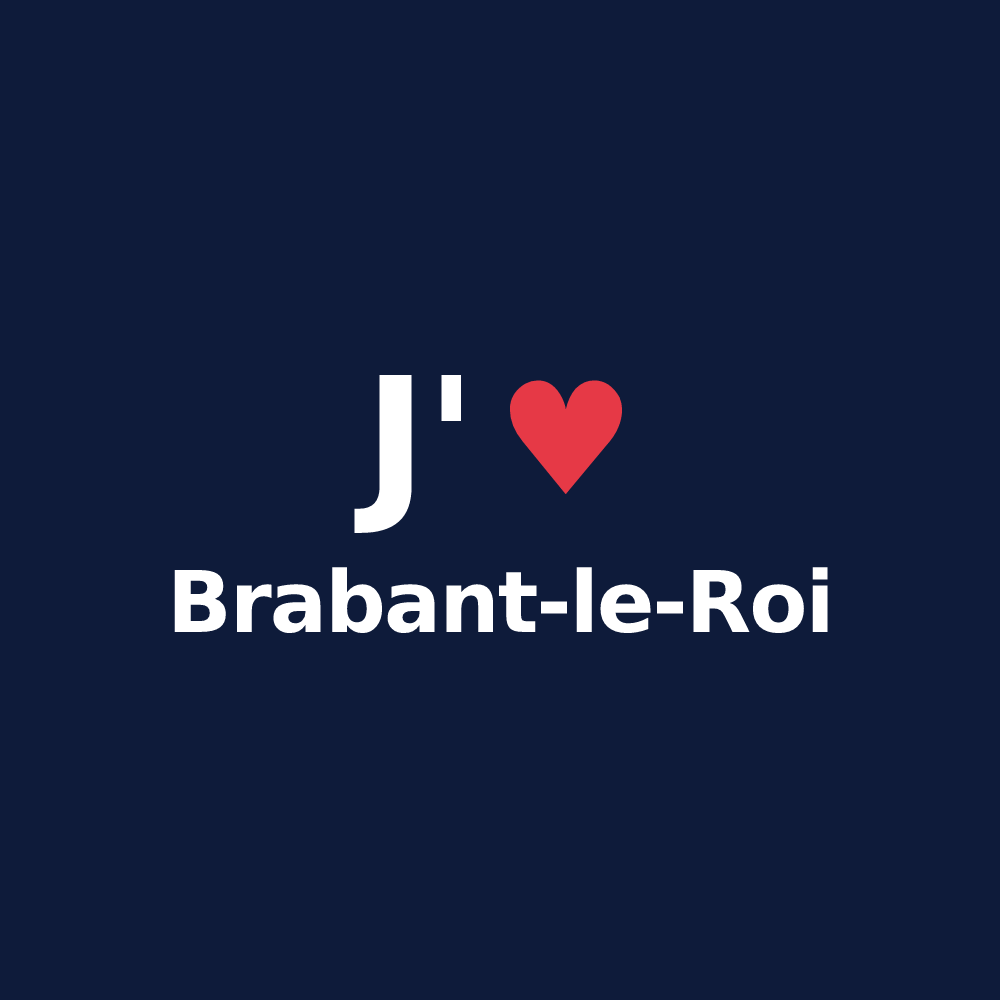 T-shirt personnalisé Brabant-le-Roi — design J'aime Brabant-le-Roi