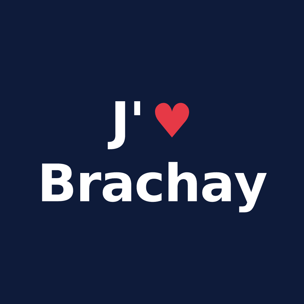 T-shirt personnalisé Brachay — design J'aime Brachay
