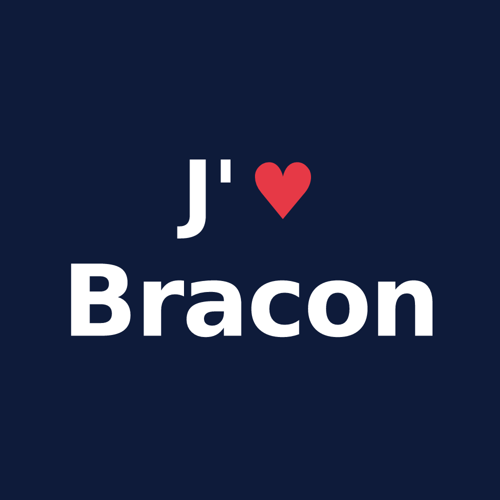 T-shirt personnalisé Bracon — design J'aime Bracon