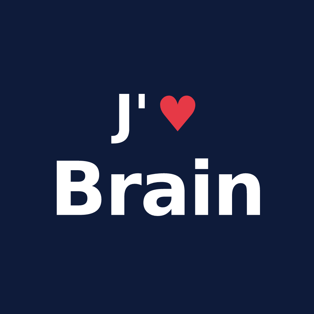 T-shirt personnalisé Brain — design J'aime Brain