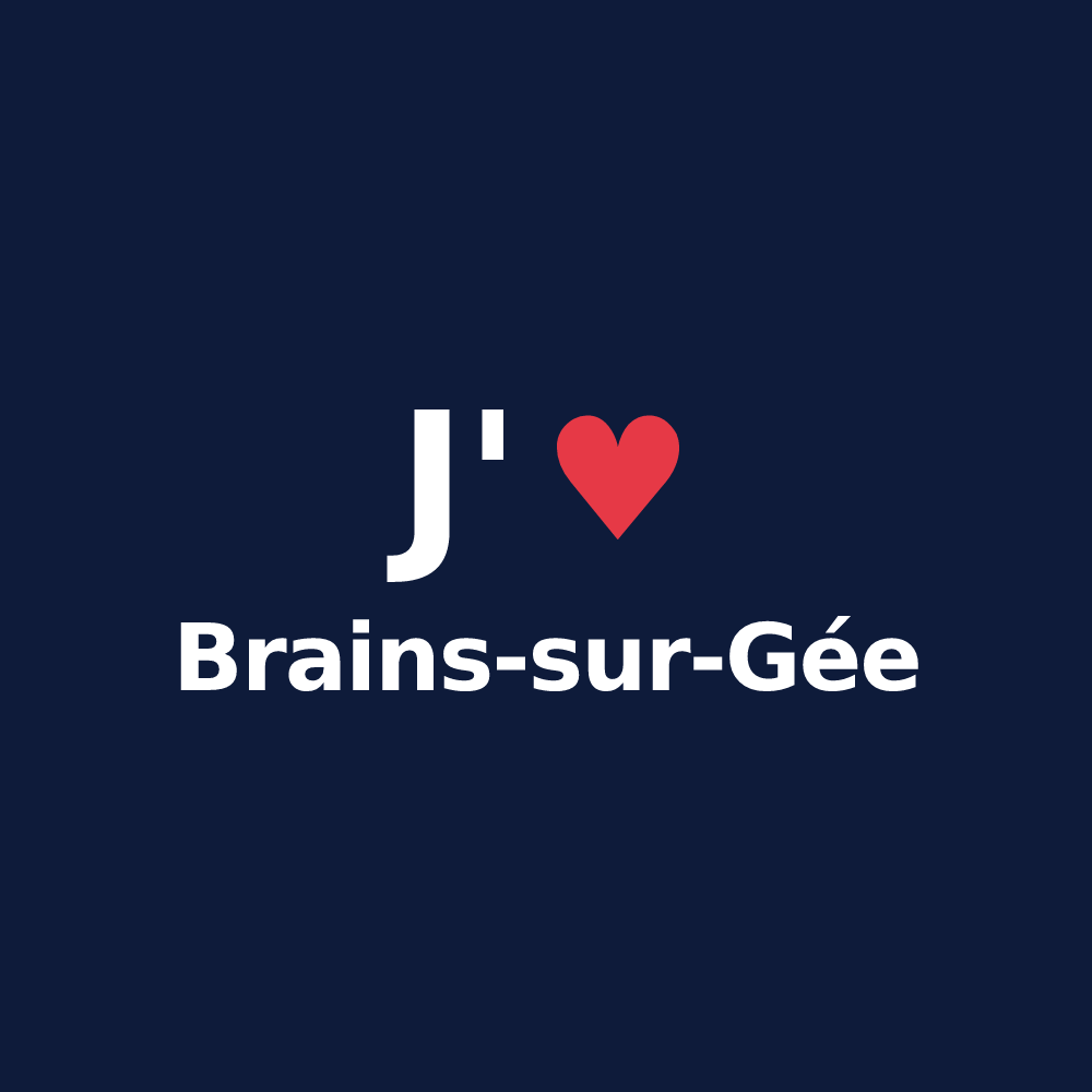 T-shirt personnalisé Brains-sur-Gée — design J'aime Brains-sur-Gée