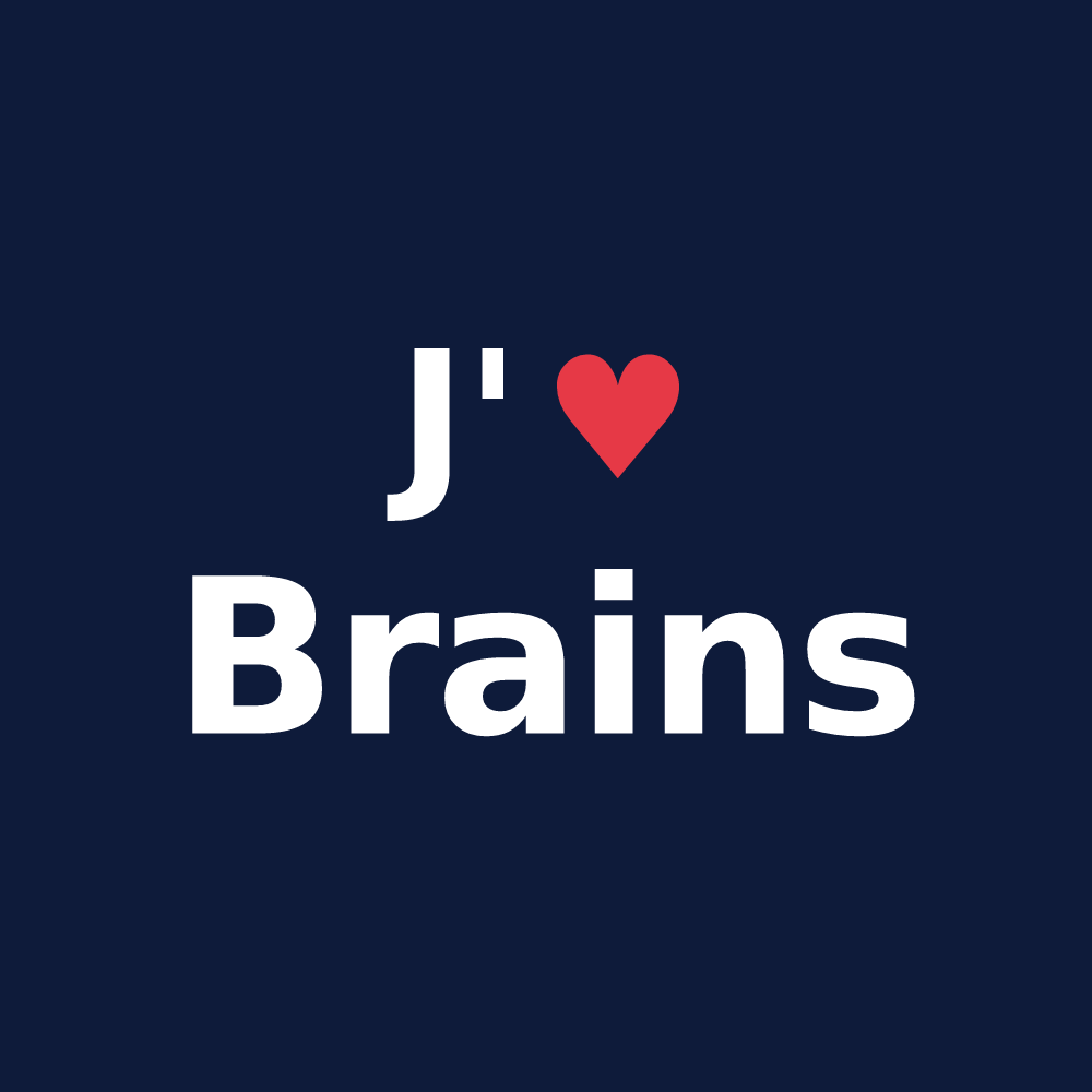 T-shirt personnalisé Brains — design J'aime Brains