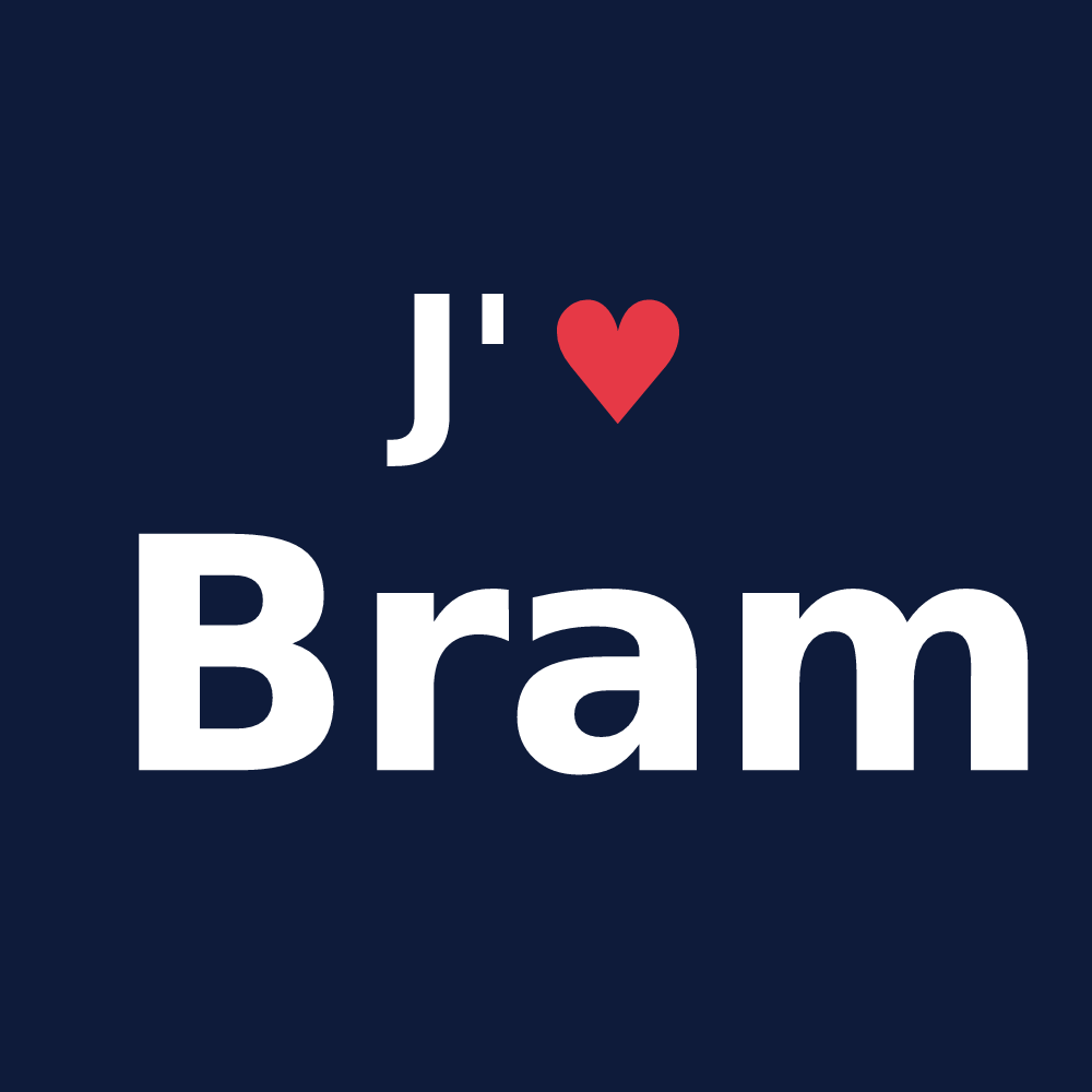 T-shirt personnalisé Bram — design J'aime Bram