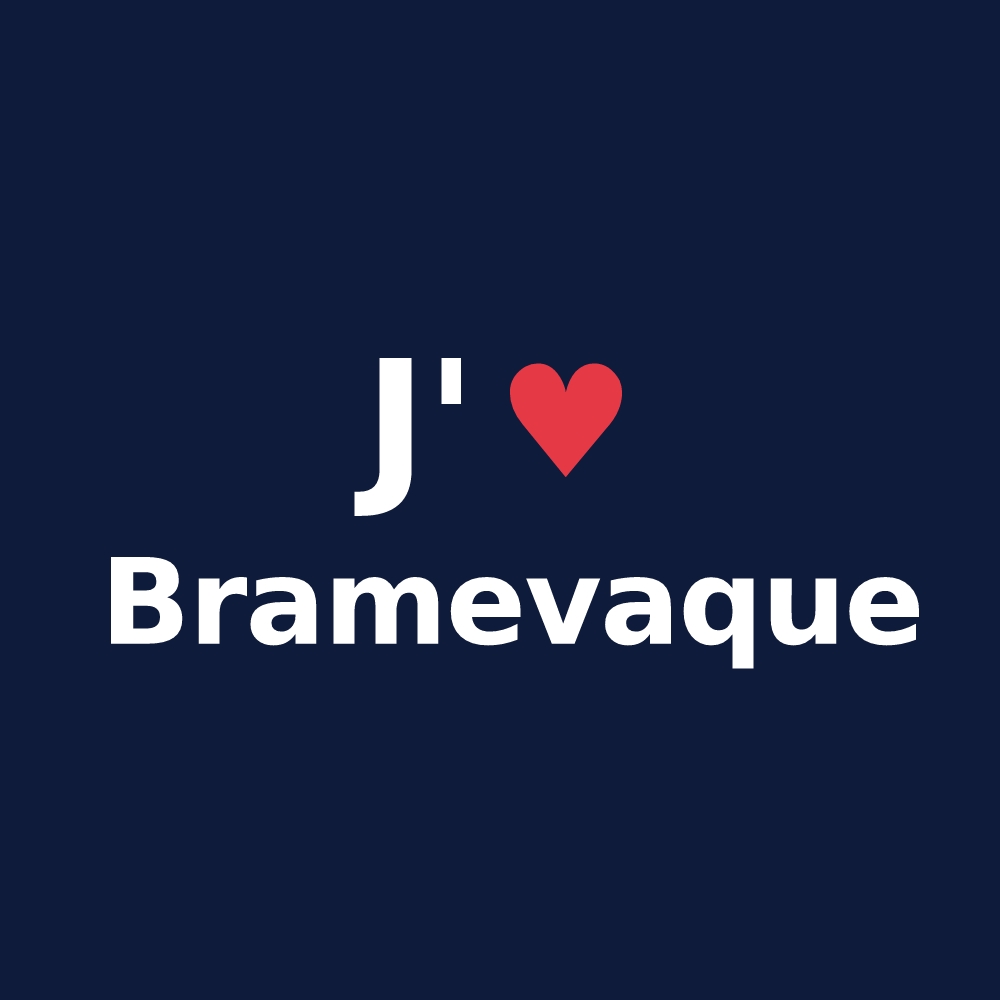 T-shirt personnalisé Bramevaque — design J'aime Bramevaque