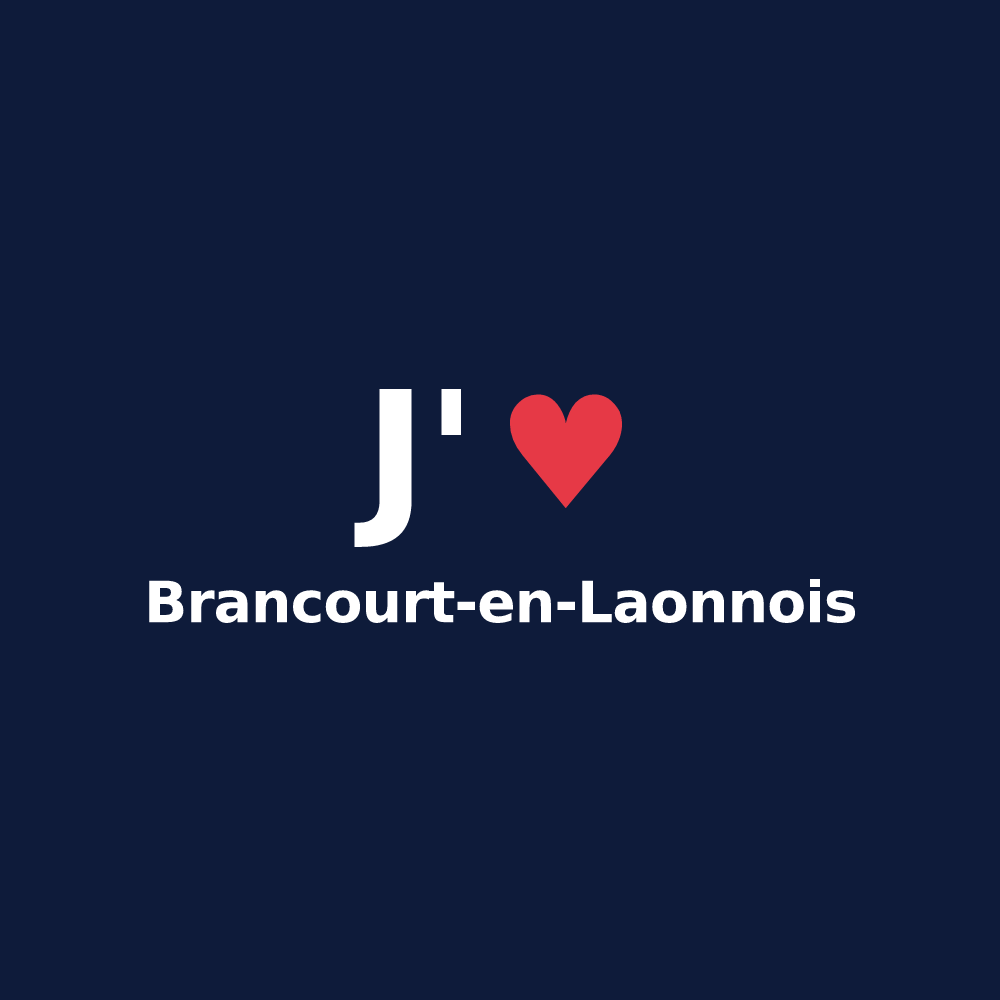 T-shirt personnalisé Brancourt-en-Laonnois — design J'aime Brancourt-en-Laonnois