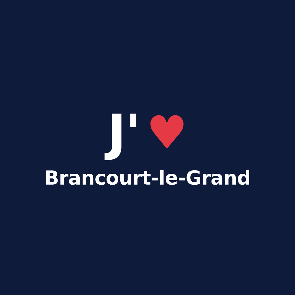 T-shirt personnalisé Brancourt-le-Grand — design J'aime Brancourt-le-Grand
