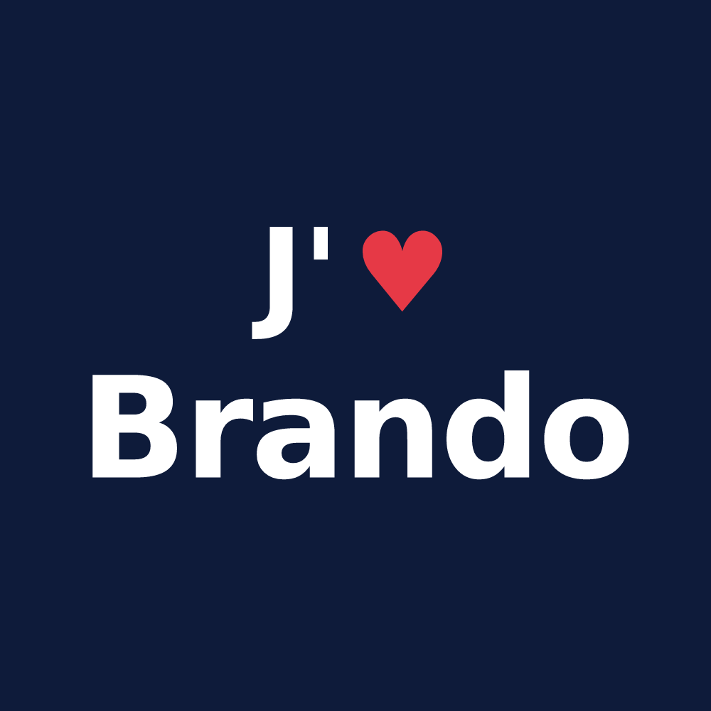 T-shirt personnalisé Brando — design J'aime Brando