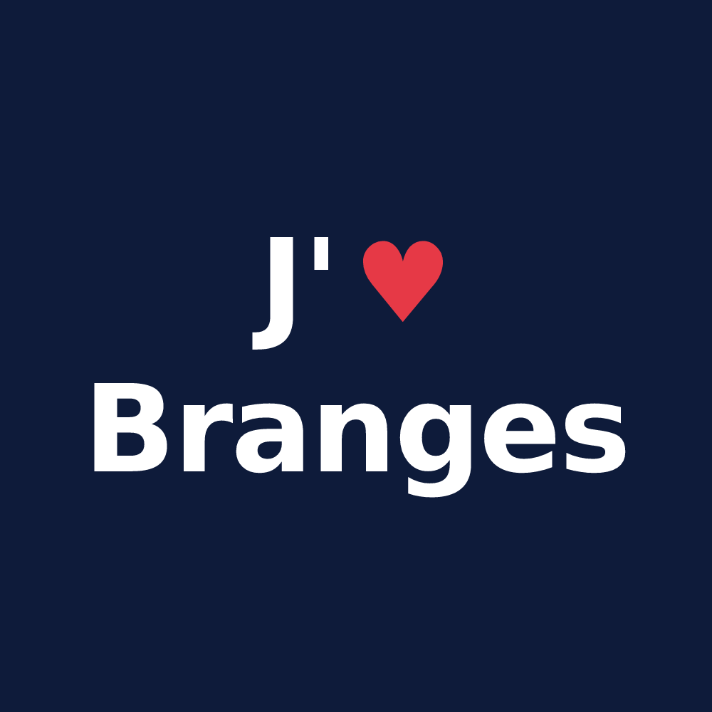 T-shirt personnalisé Branges — design J'aime Branges
