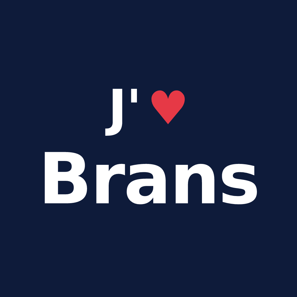 T-shirt personnalisé Brans — design J'aime Brans