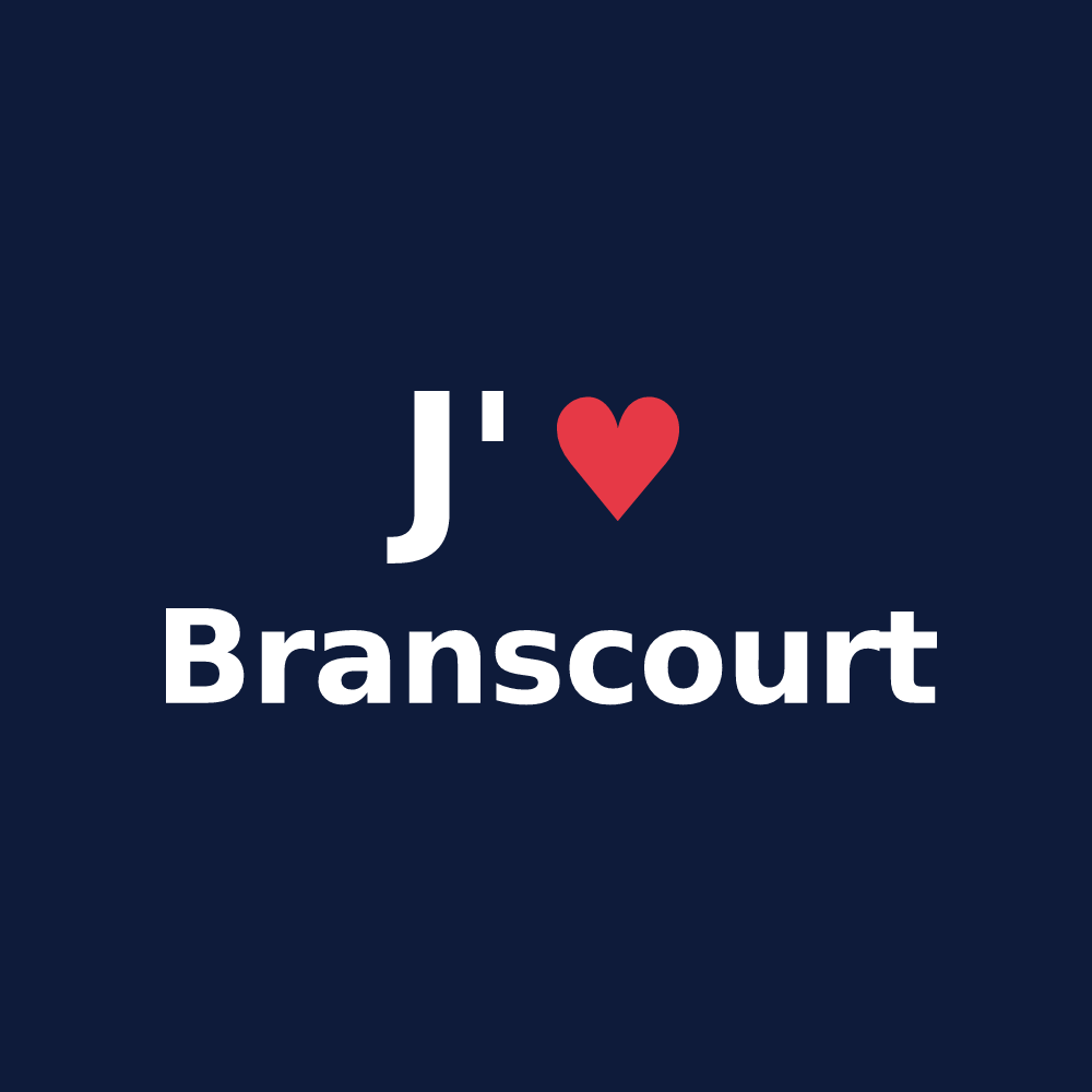 T-shirt personnalisé Branscourt — design J'aime Branscourt
