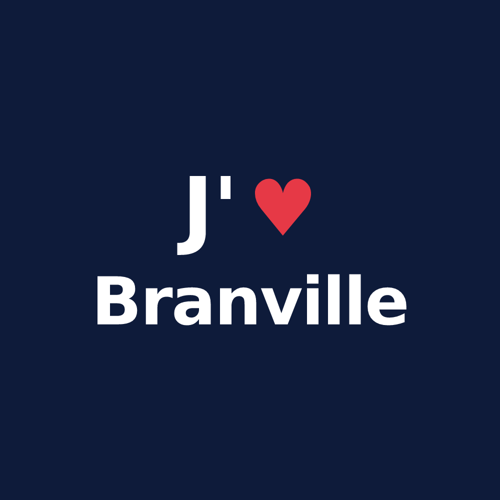 T-shirt personnalisé Branville — design J'aime Branville
