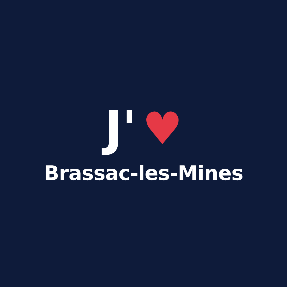 T-shirt personnalisé Brassac-les-Mines — design J'aime Brassac-les-Mines