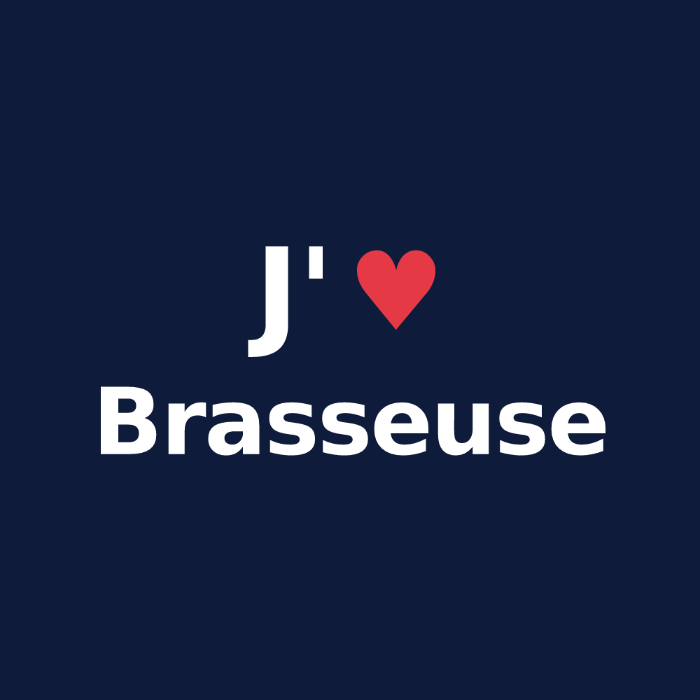 T-shirt personnalisé Brasseuse — design J'aime Brasseuse