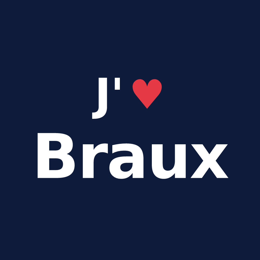 T-shirt personnalisé Braux — design J'aime Braux