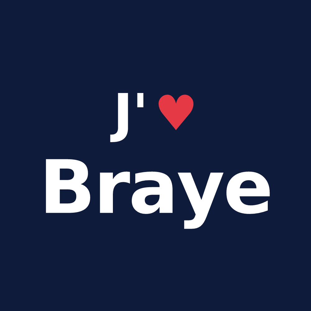 T-shirt personnalisé Braye — design J'aime Braye