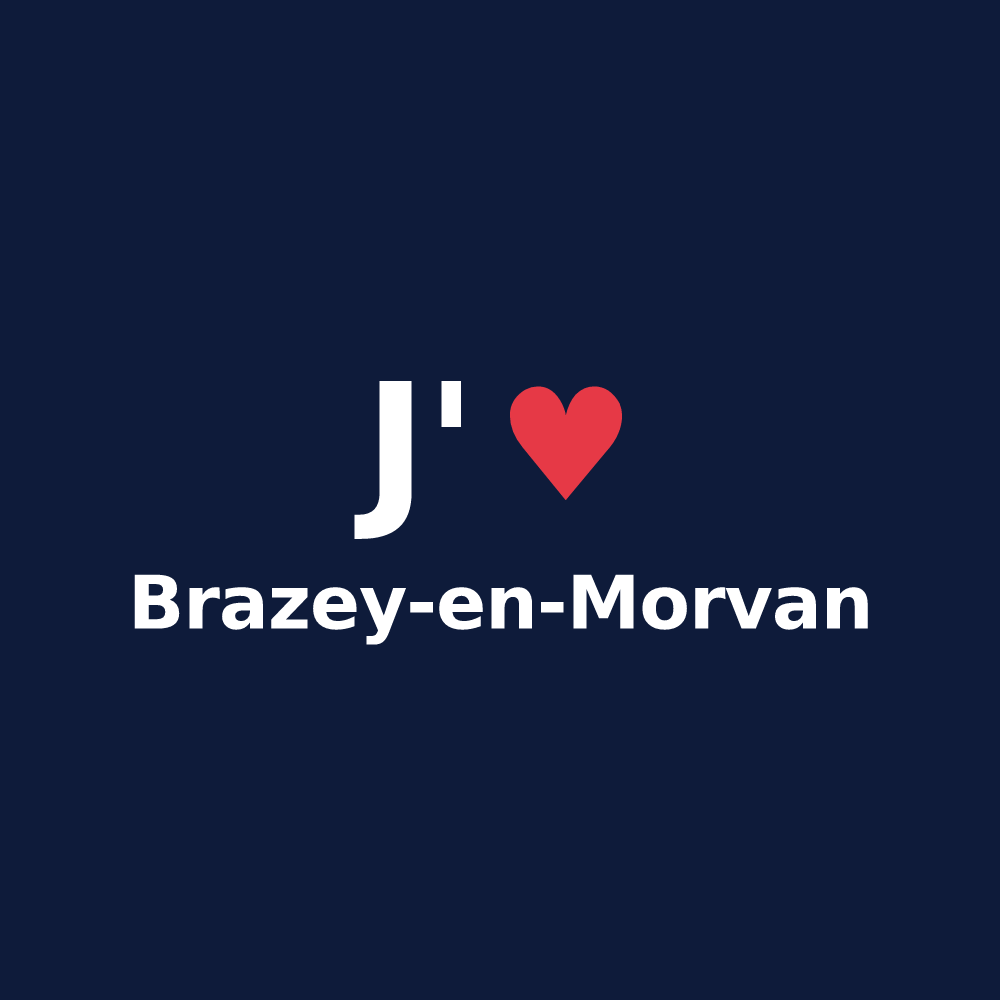T-shirt personnalisé Brazey-en-Morvan — design J'aime Brazey-en-Morvan