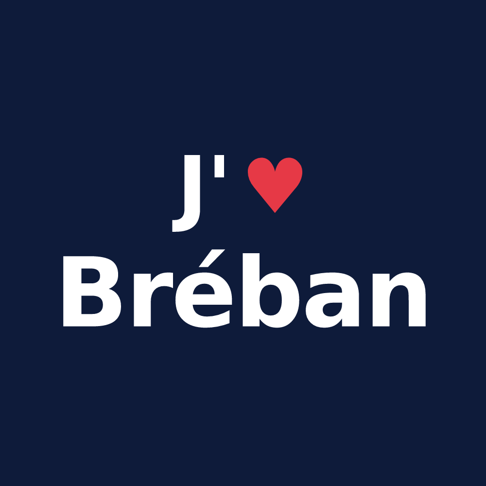 T-shirt personnalisé Bréban — design J'aime Bréban