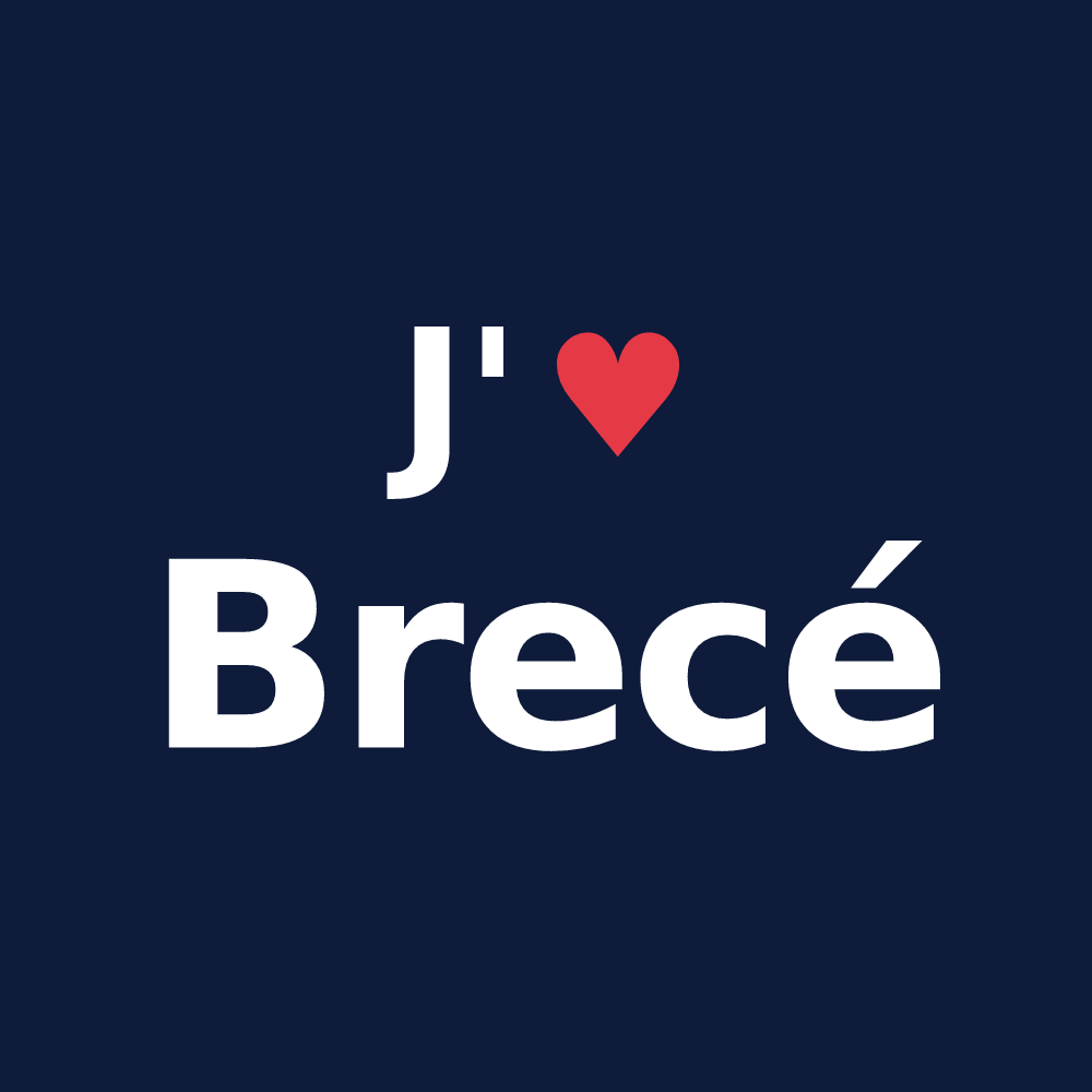T-shirt personnalisé Brecé — design J'aime Brecé