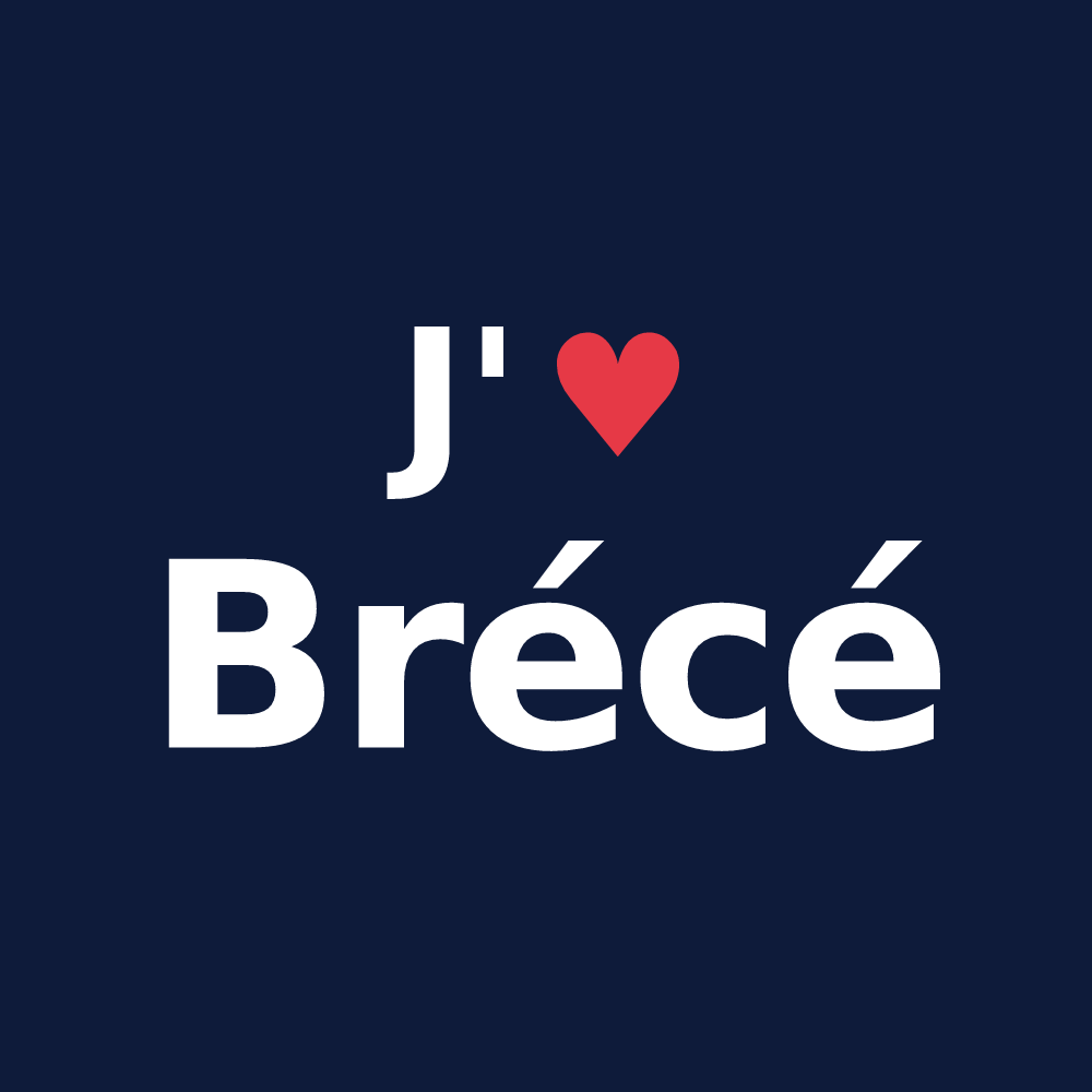 T-shirt personnalisé Brécé — design J'aime Brécé