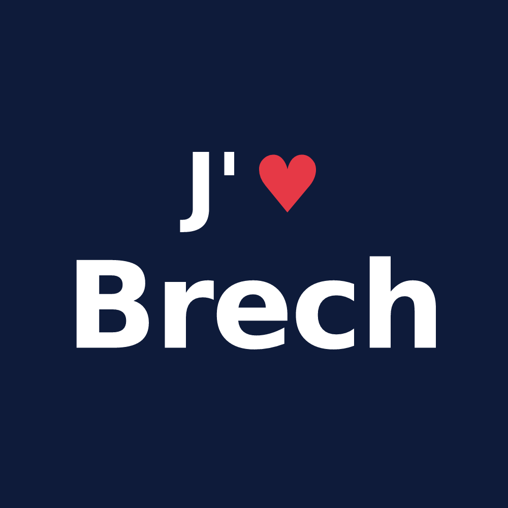T-shirt personnalisé Brech — design J'aime Brech