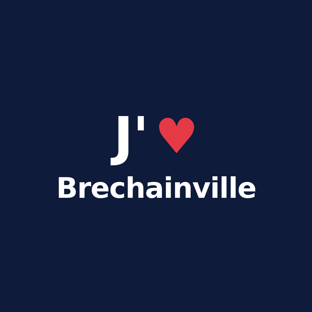 T-shirt personnalisé Brechainville — design J'aime Brechainville