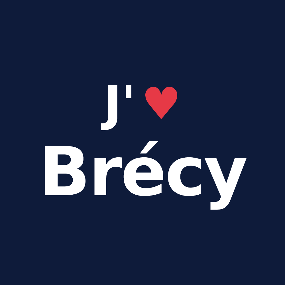 T-shirt personnalisé Brécy — design J'aime Brécy