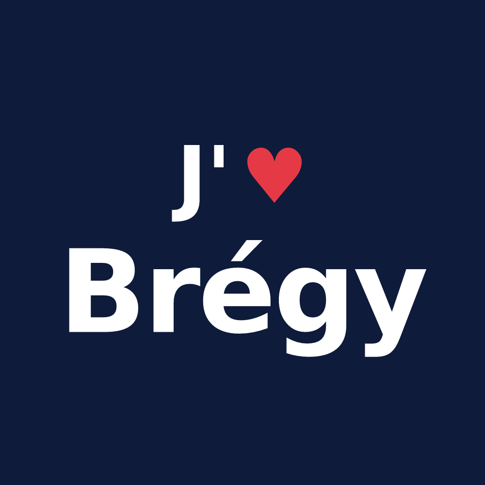 T-shirt personnalisé Brégy — design J'aime Brégy