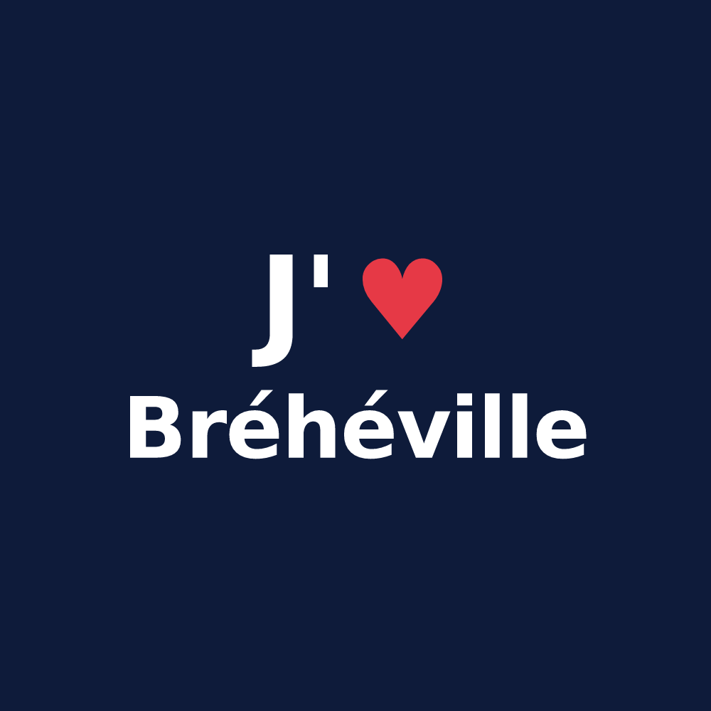 T-shirt personnalisé Bréhéville — design J'aime Bréhéville