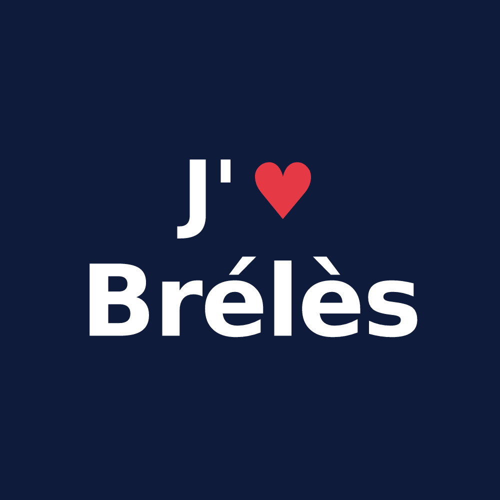T-shirt personnalisé Brélès — design J'aime Brélès