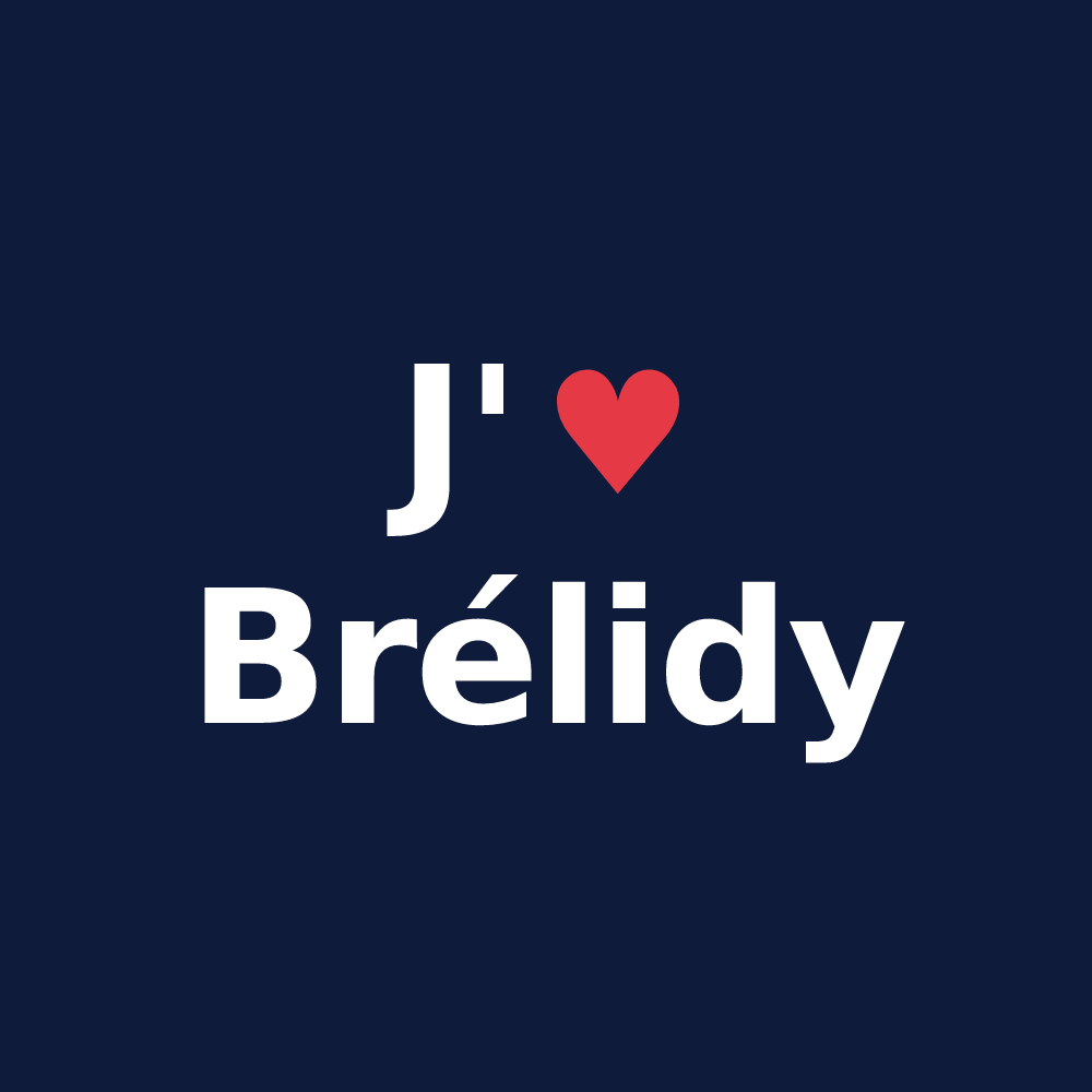 T-shirt personnalisé Brélidy — design J'aime Brélidy