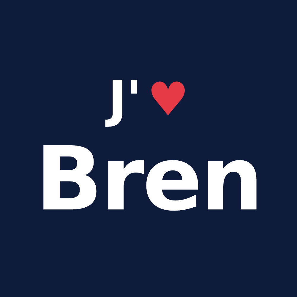 T-shirt personnalisé Bren — design J'aime Bren