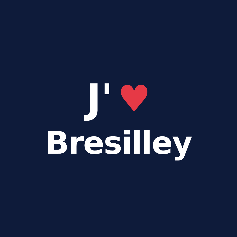 T-shirt personnalisé Bresilley — design J'aime Bresilley