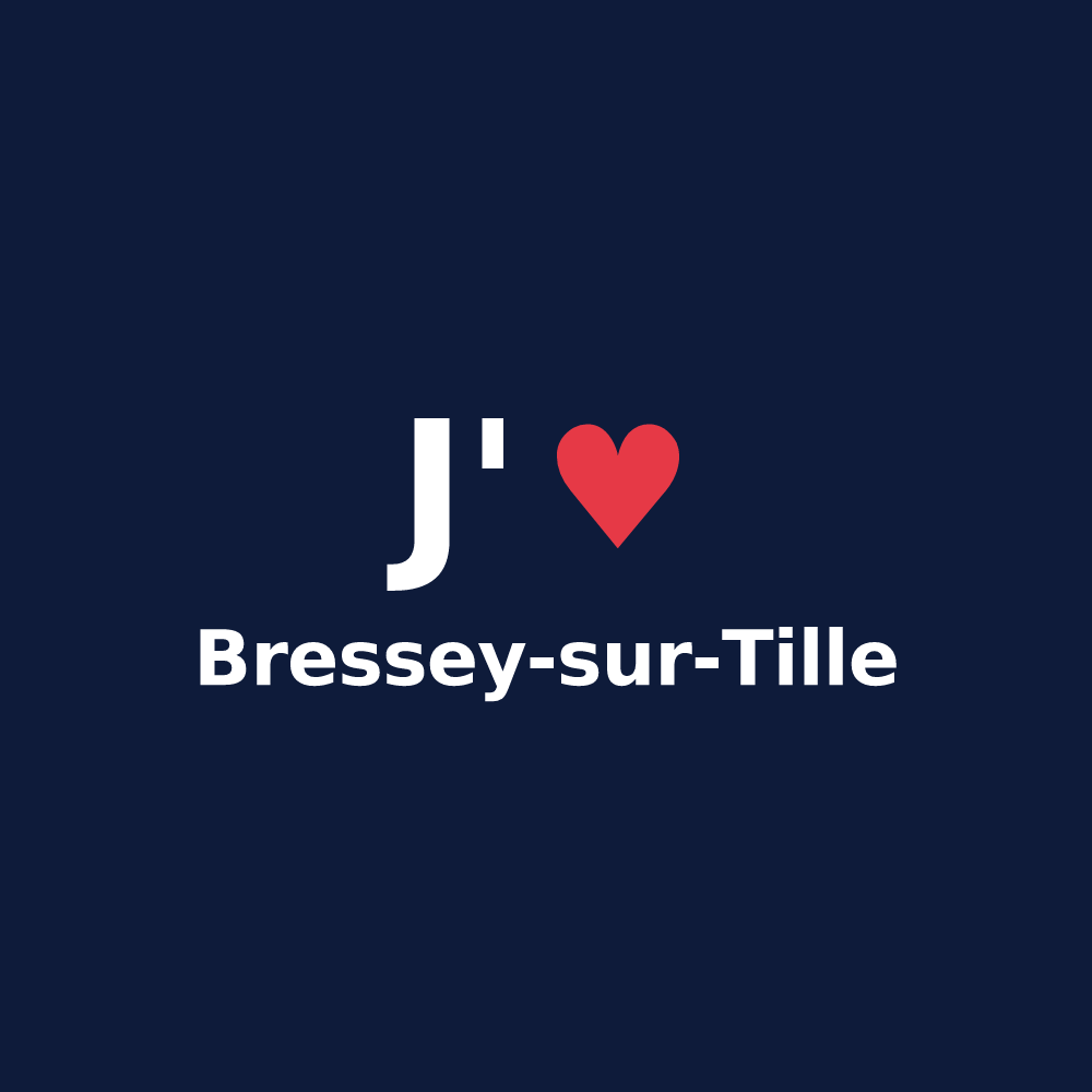 T-shirt personnalisé Bressey-sur-Tille — design J'aime Bressey-sur-Tille