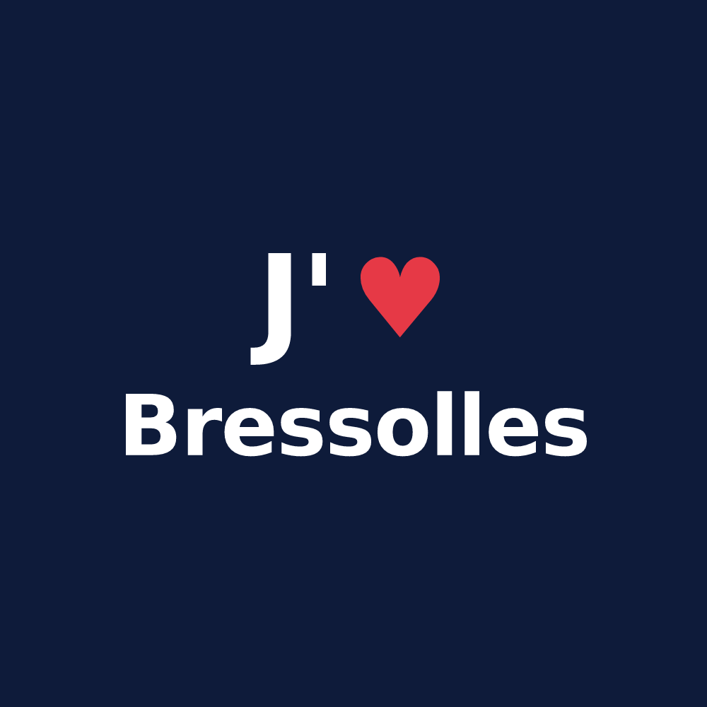 T-shirt personnalisé Bressolles — design J'aime Bressolles