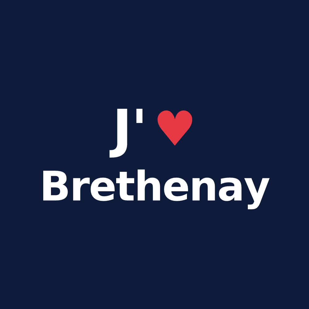 T-shirt personnalisé Brethenay — design J'aime Brethenay